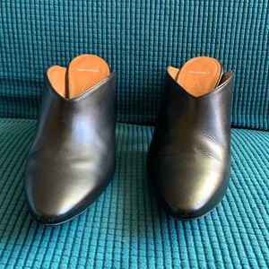 Aquatalia black leather mules, only worn a few times